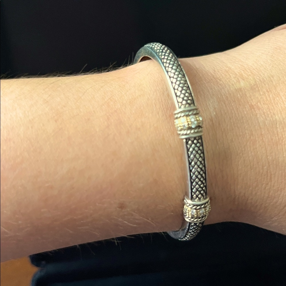 925 18k diamond Bracelet and Earring Set - Picture 9 of 10